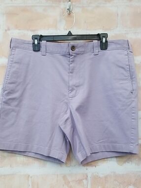 NWT J. Crew Men's Lavender Flat-Front Chino Shorts Size 36